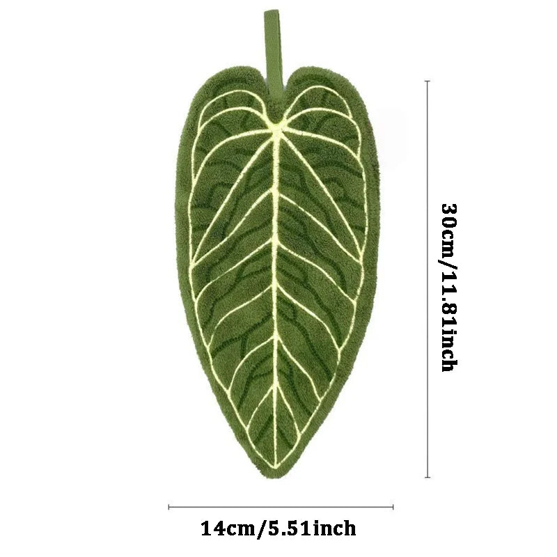 Anthurium Leaf Hand Towels (Set of 2)