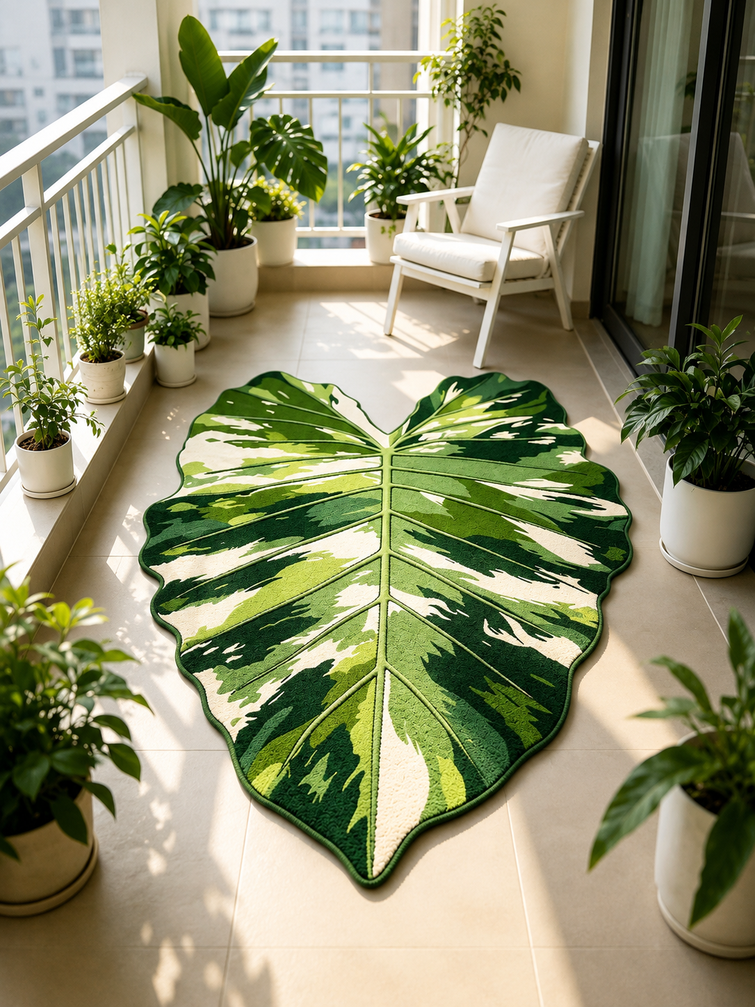 Variegated Alocasia Rug