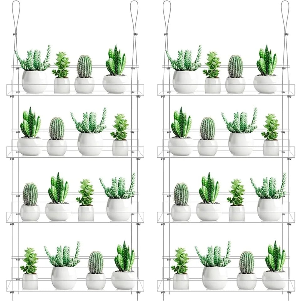 Clear Acrylic Window Plant Shelves (set of 2)