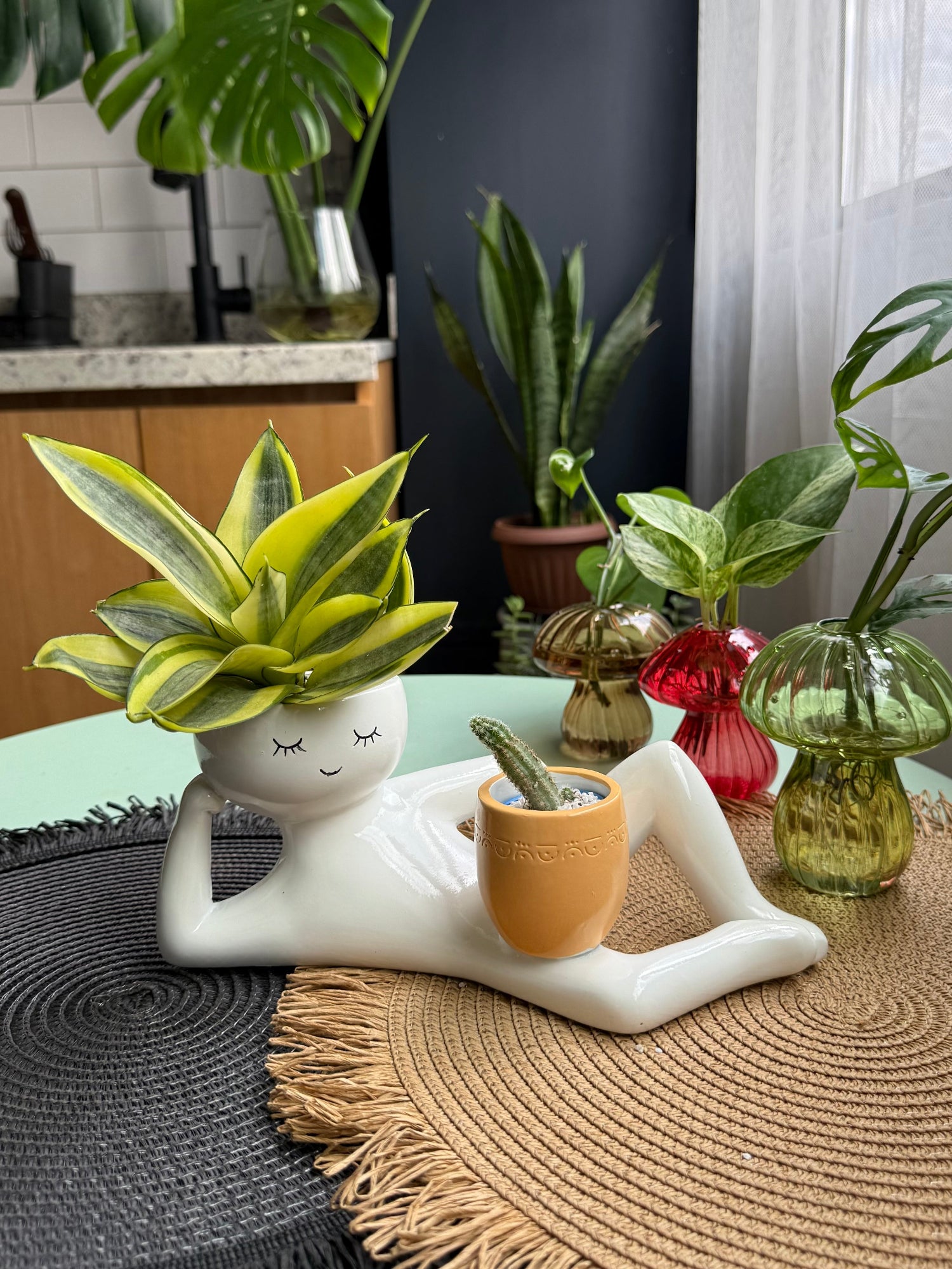 nerdy succulent pots Lazy Guy Pot – Happyplanthome