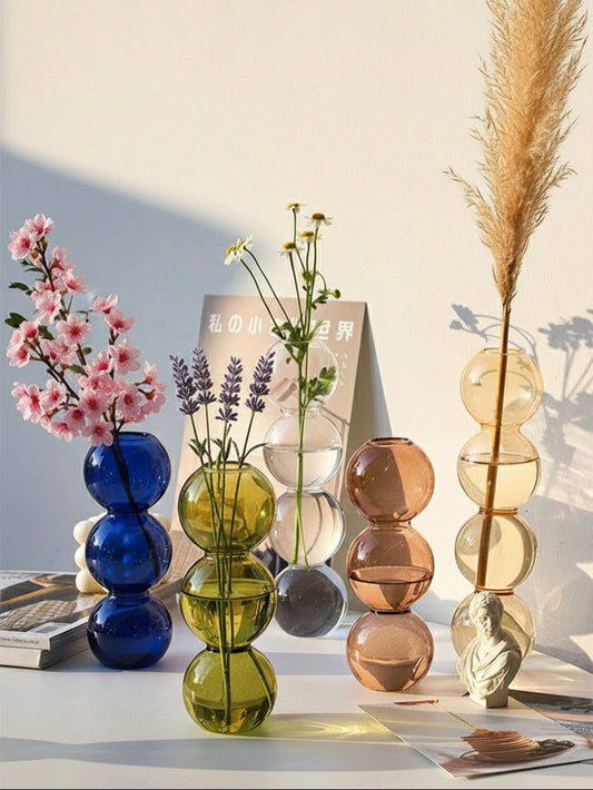 Bubble glass vases