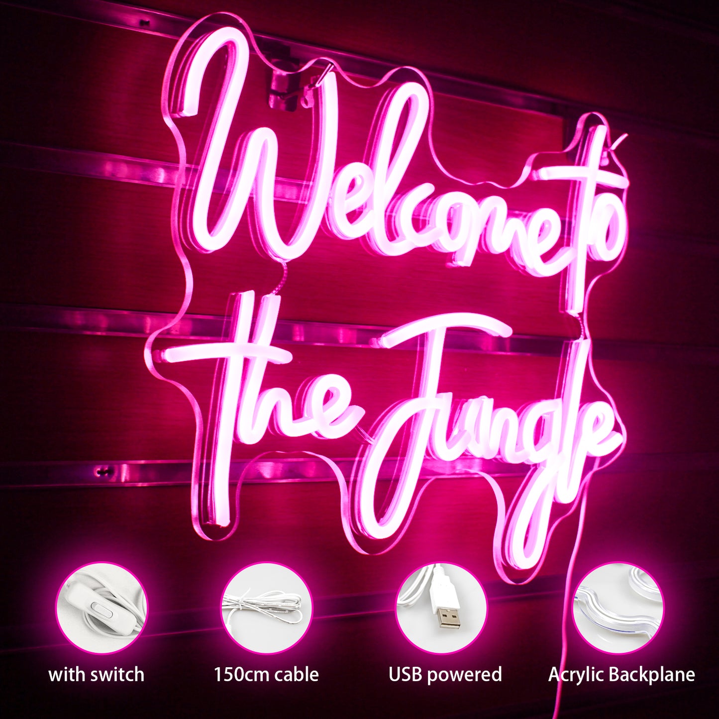 "Welcome to the jungle" LED Light