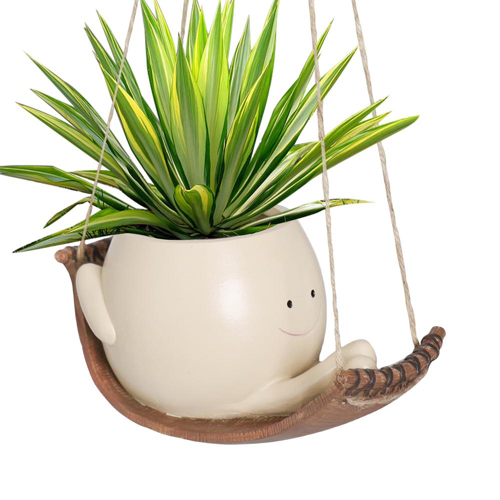 hanging planter with face Smiling Face Swinging Planter – Happyplanthome