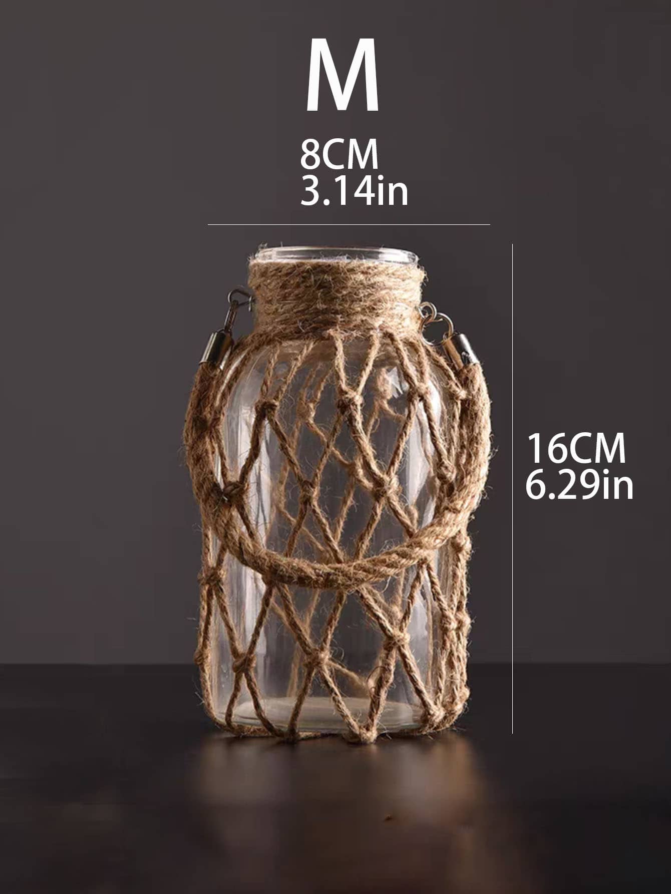 Rustic Woven Rope Glass Jars