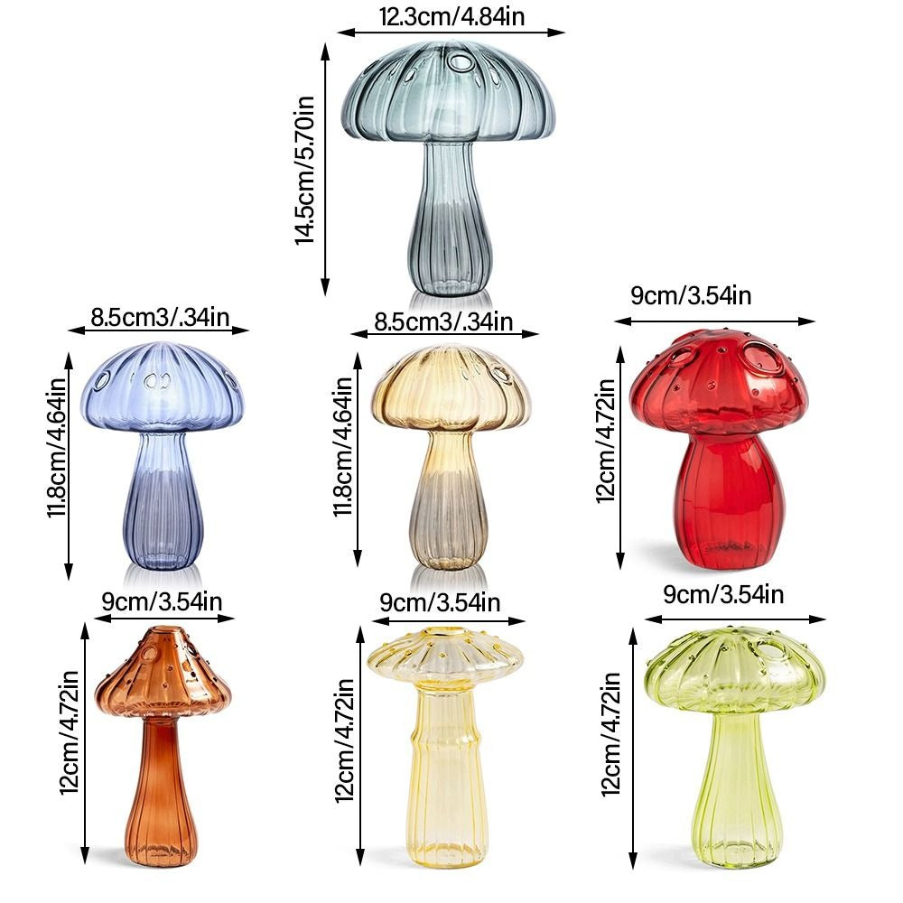 Mushroom glass vases