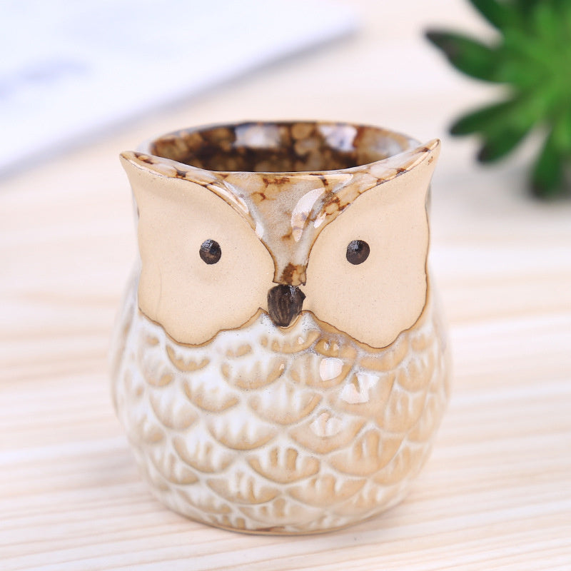 Owl Ceramic Succulent Mini Planter