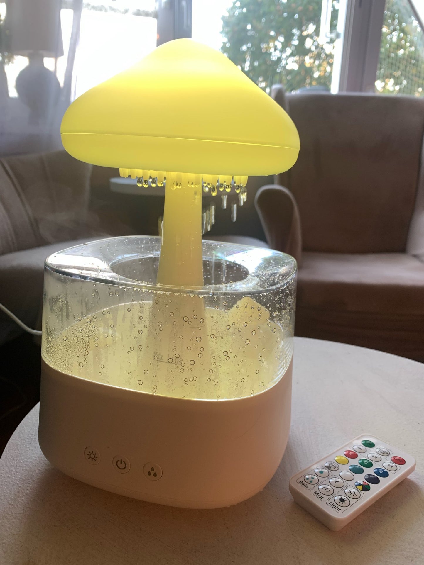 Mushroom Rain Cloud Aroma Diffuser Air Humidifier Night Light With RC