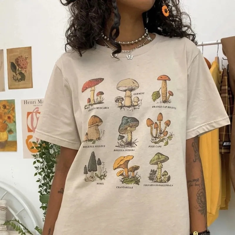 Mushroom cotton t-shirt