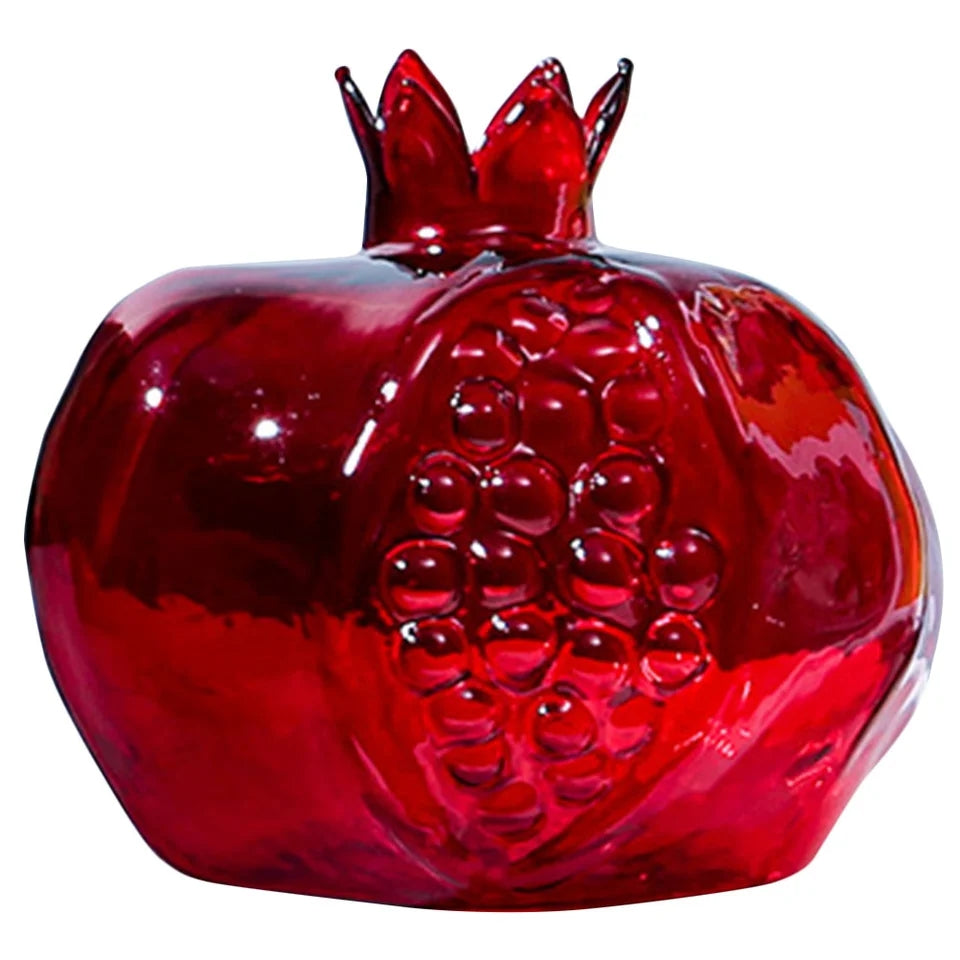 Pomegranate glass vase