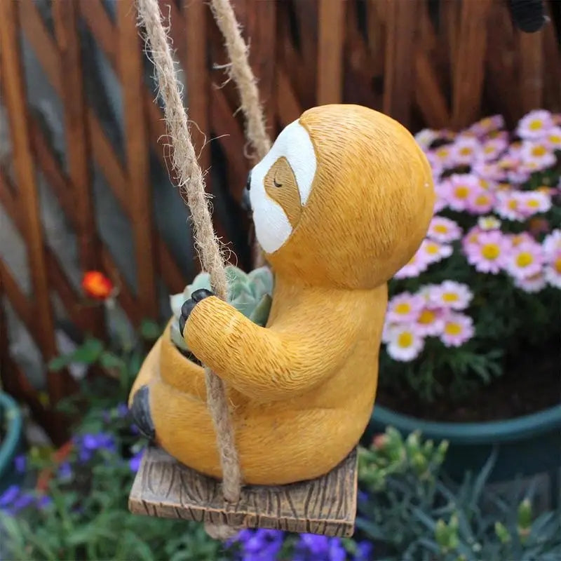 Swinging Sloth Succulent Planter