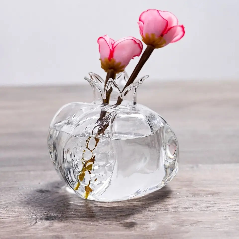 Pomegranate glass vase