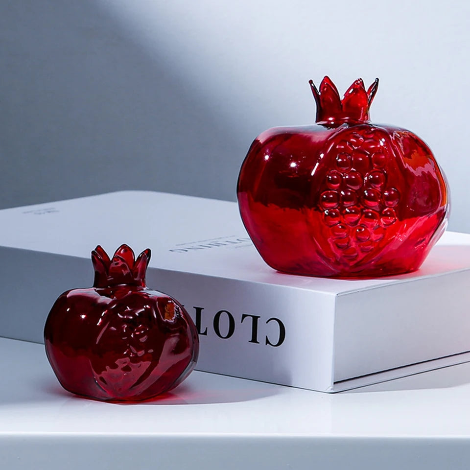 Pomegranate glass vase