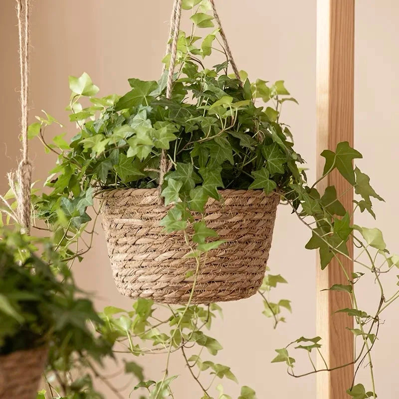 Woven hanging planters (set of 3)