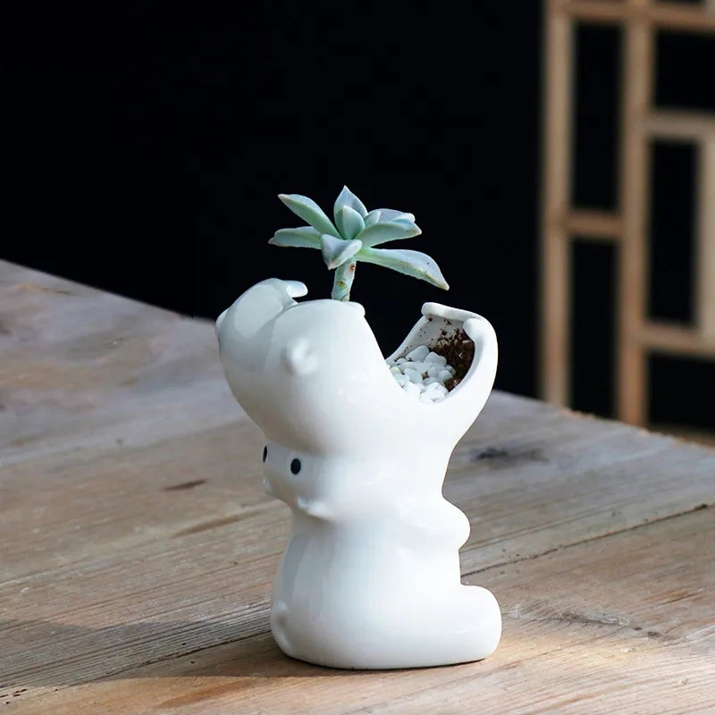 Hippo Succulent Ceramic Planter