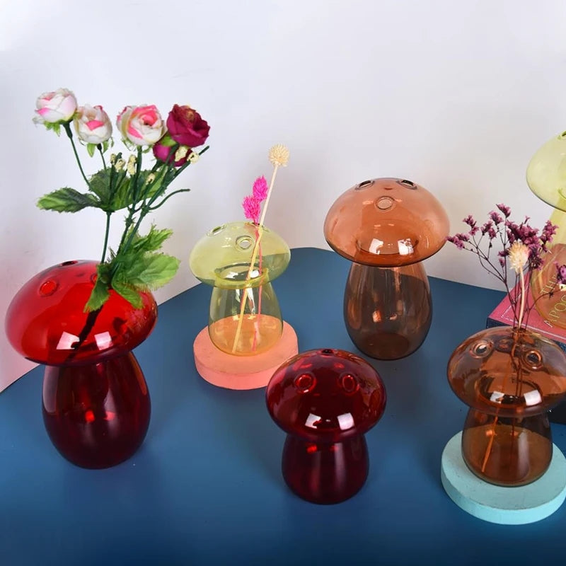 Mushroom Glass Vase