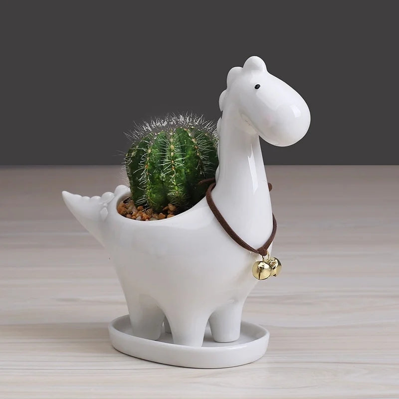 Dino Succulent Ceramic Planter