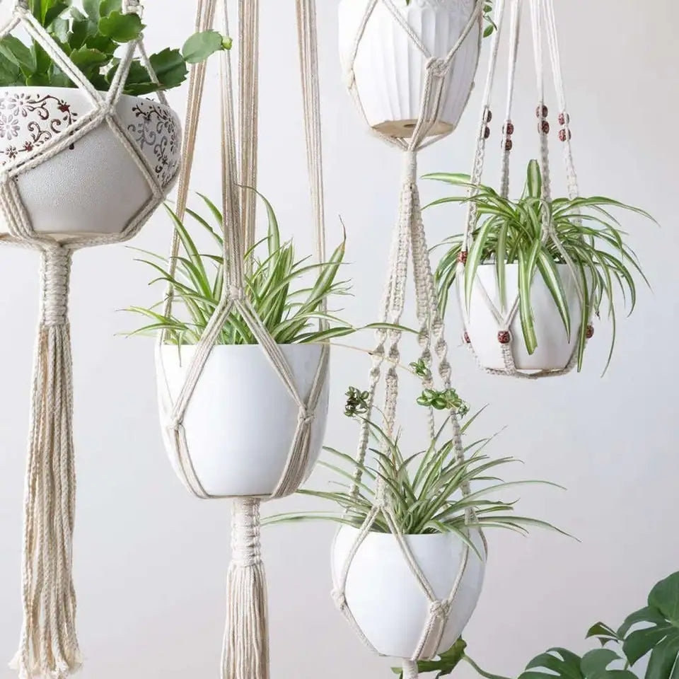 Macrame Plant Hangers (set of 4)