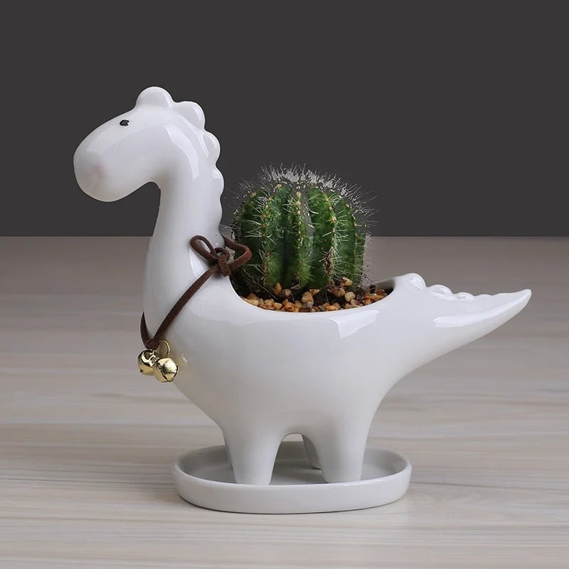 Dino Succulent Ceramic Planter