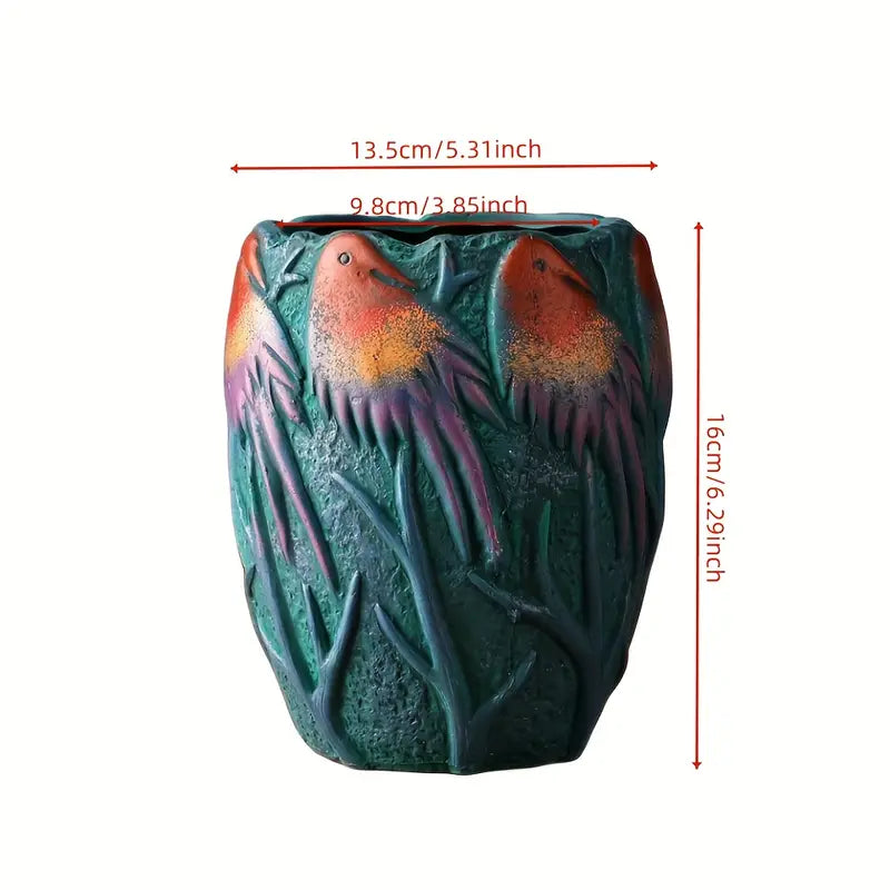 Bird / Butterfly Ceramic Pot