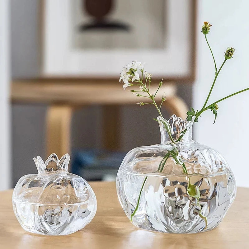 Pomegranate glass vase