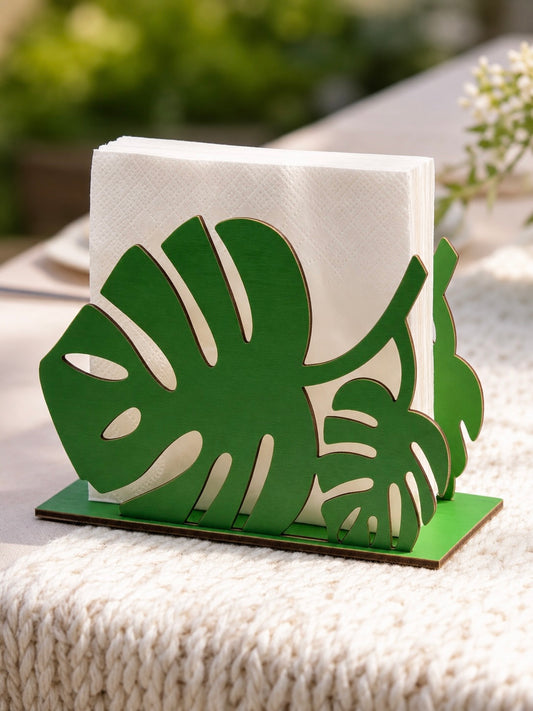 Monstera Wooden Napkin Holder
