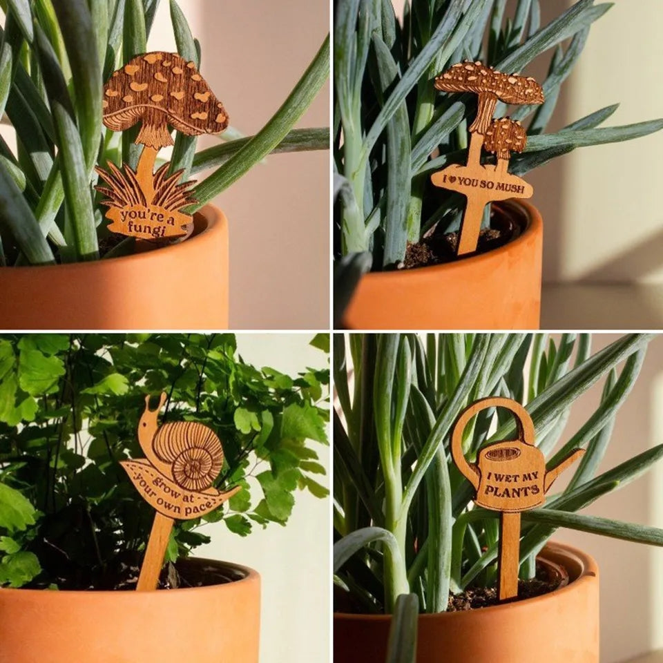 Wooden Plant Labels (set of 4)