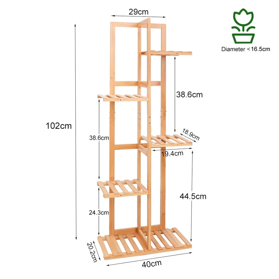 Bamboo Plant Rack