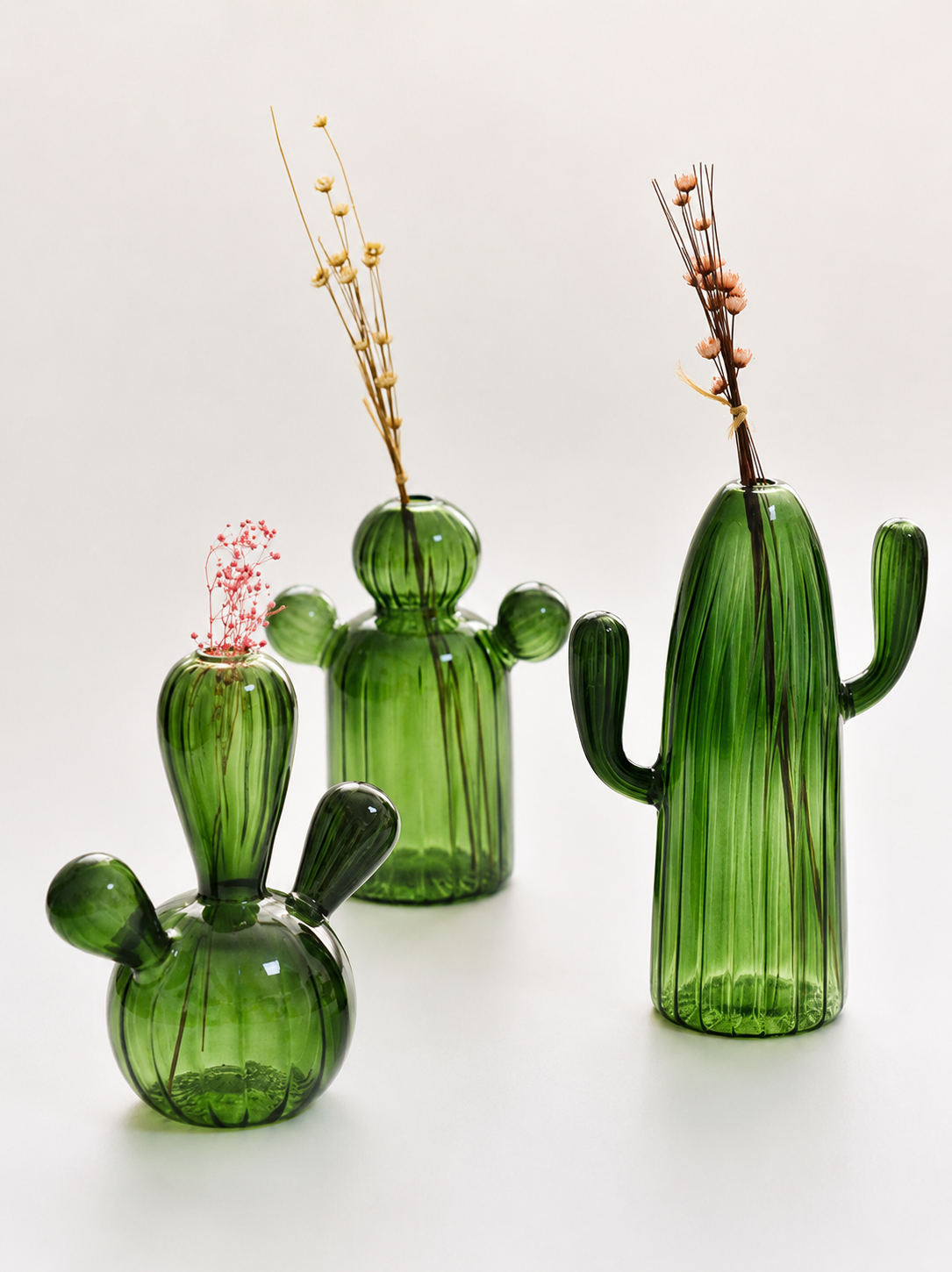Cactus glass vase