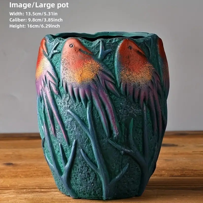 Bird / Butterfly Ceramic Pot