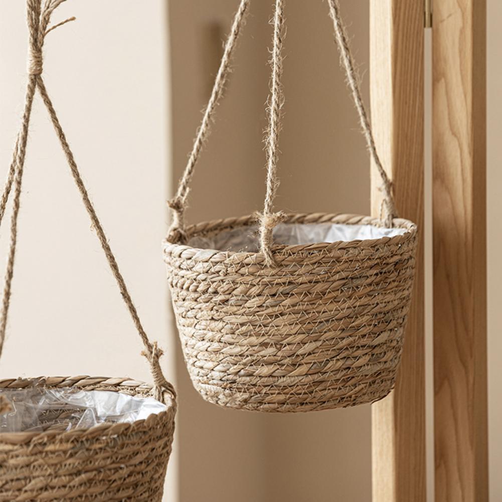 Woven hanging planters (set of 3)