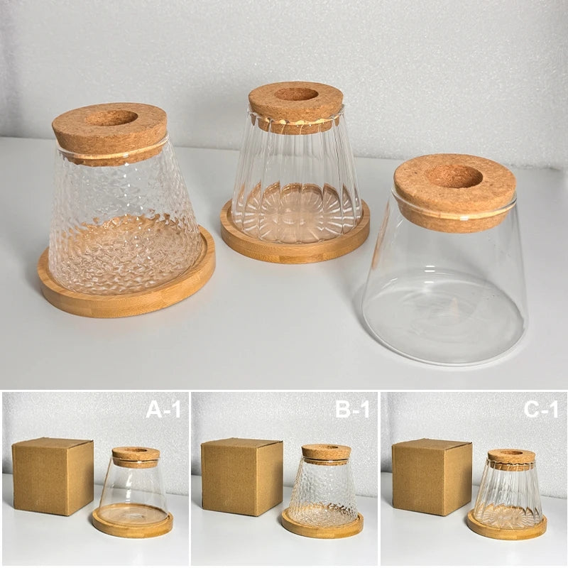 Propagation glass jar + bamboo base