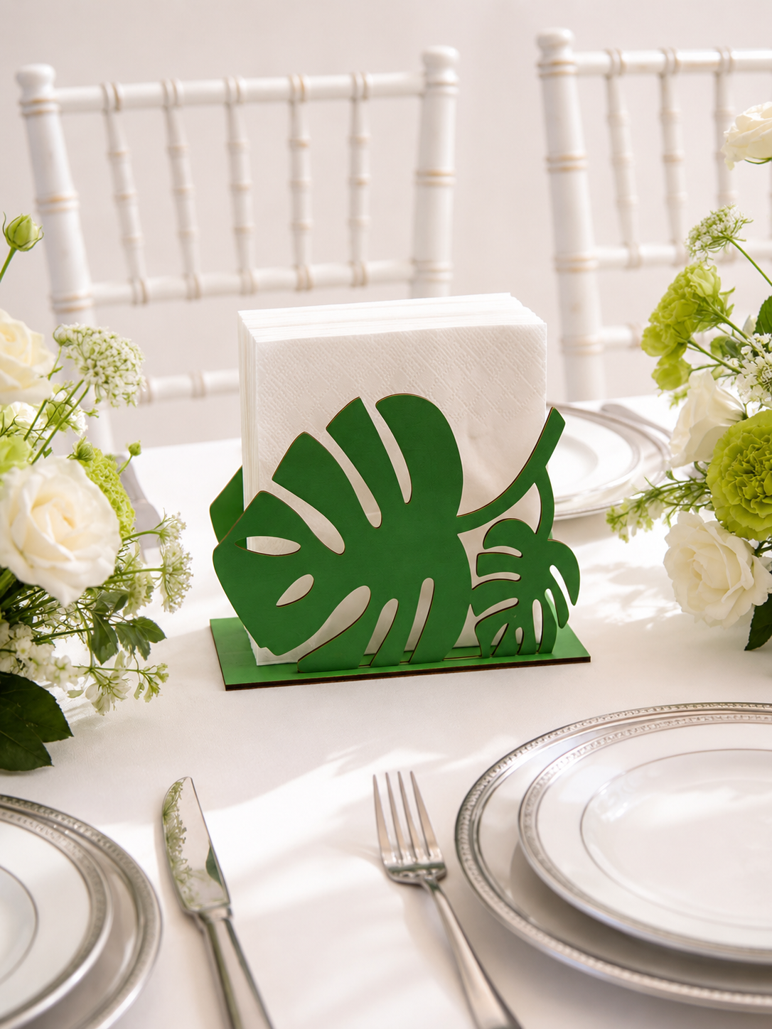 Monstera Wooden Napkin Holder