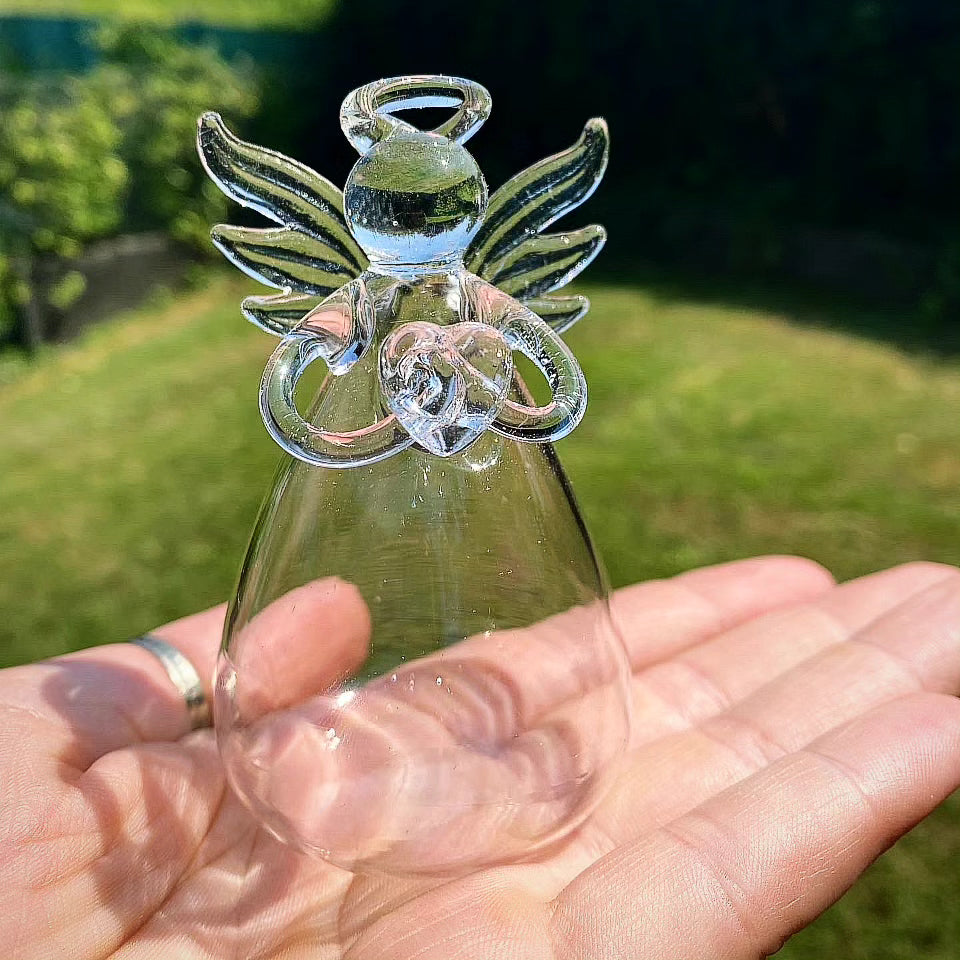 Angel glass vase