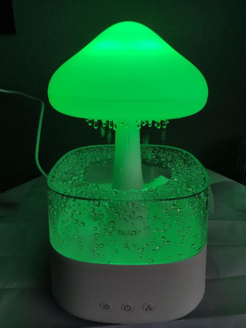 Mushroom Rain Cloud Aroma Diffuser Air Humidifier Night Light With RC