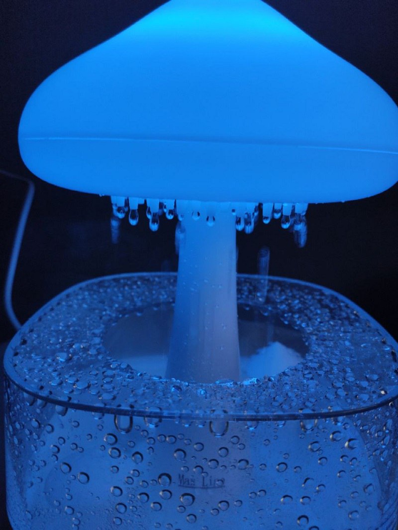 Mushroom Rain Cloud Aroma Diffuser Air Humidifier Night Light With RC