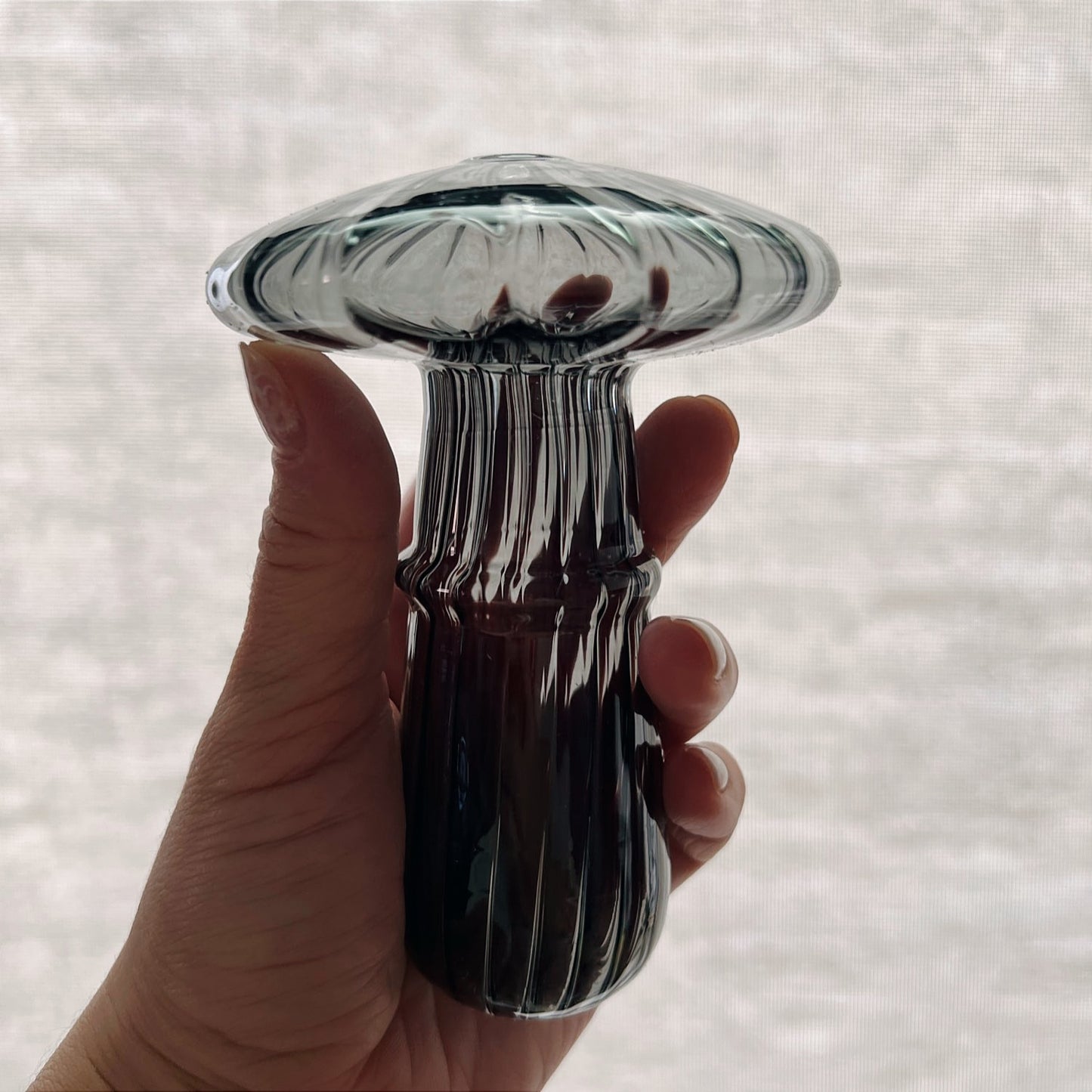 Mushroom glass vase