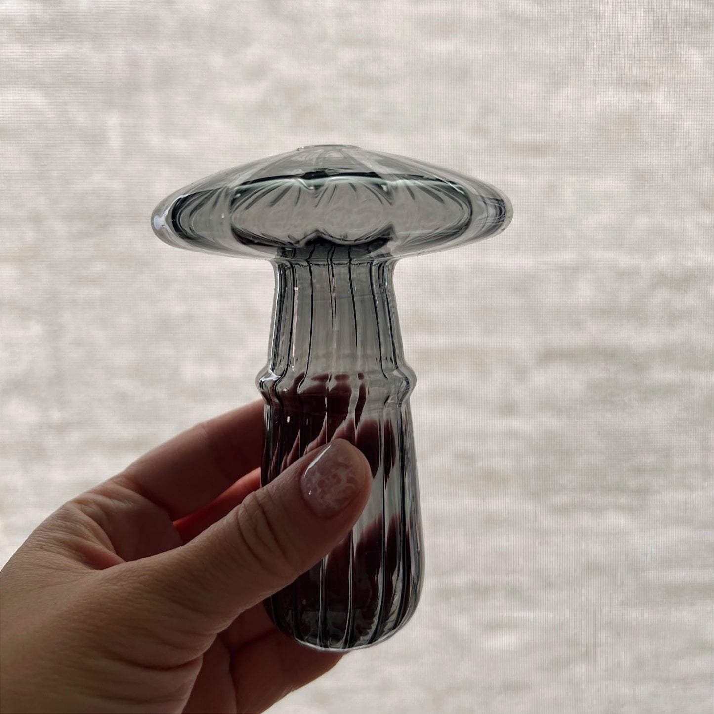 Mushroom glass vase