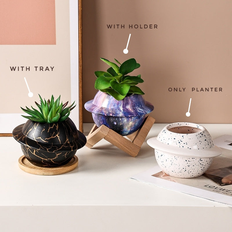 Space Planet Succulent Planter