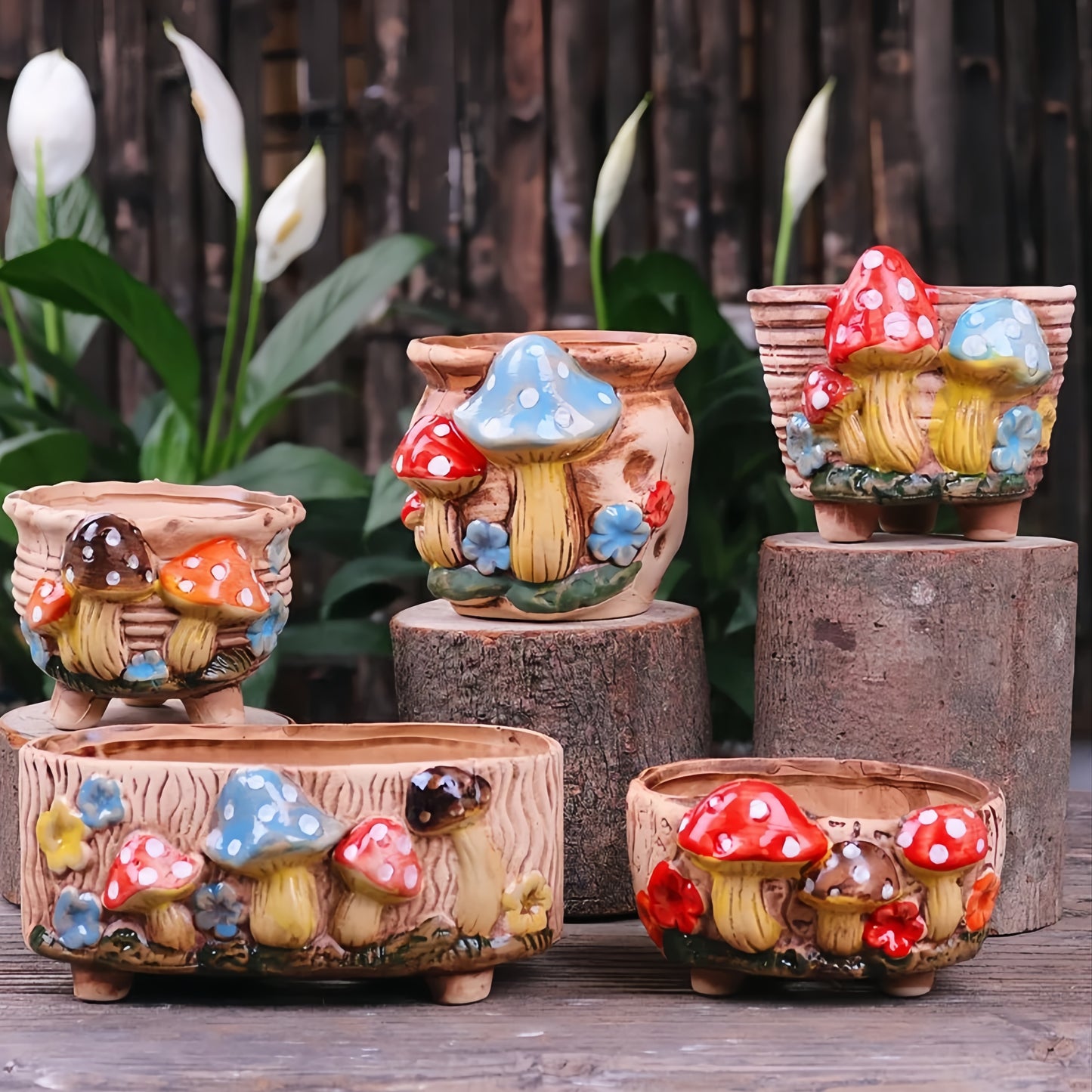 Mushroom Ceramic Succulent Planter