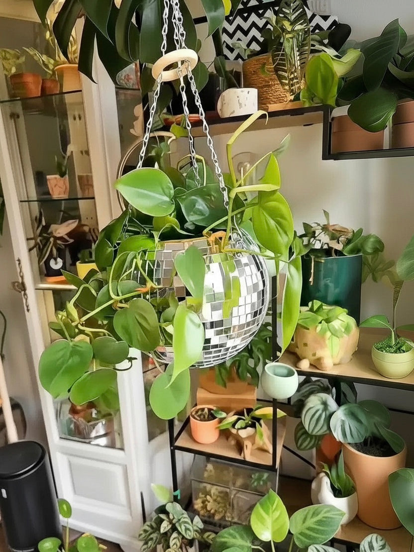 Disco Ball Hanging Planter