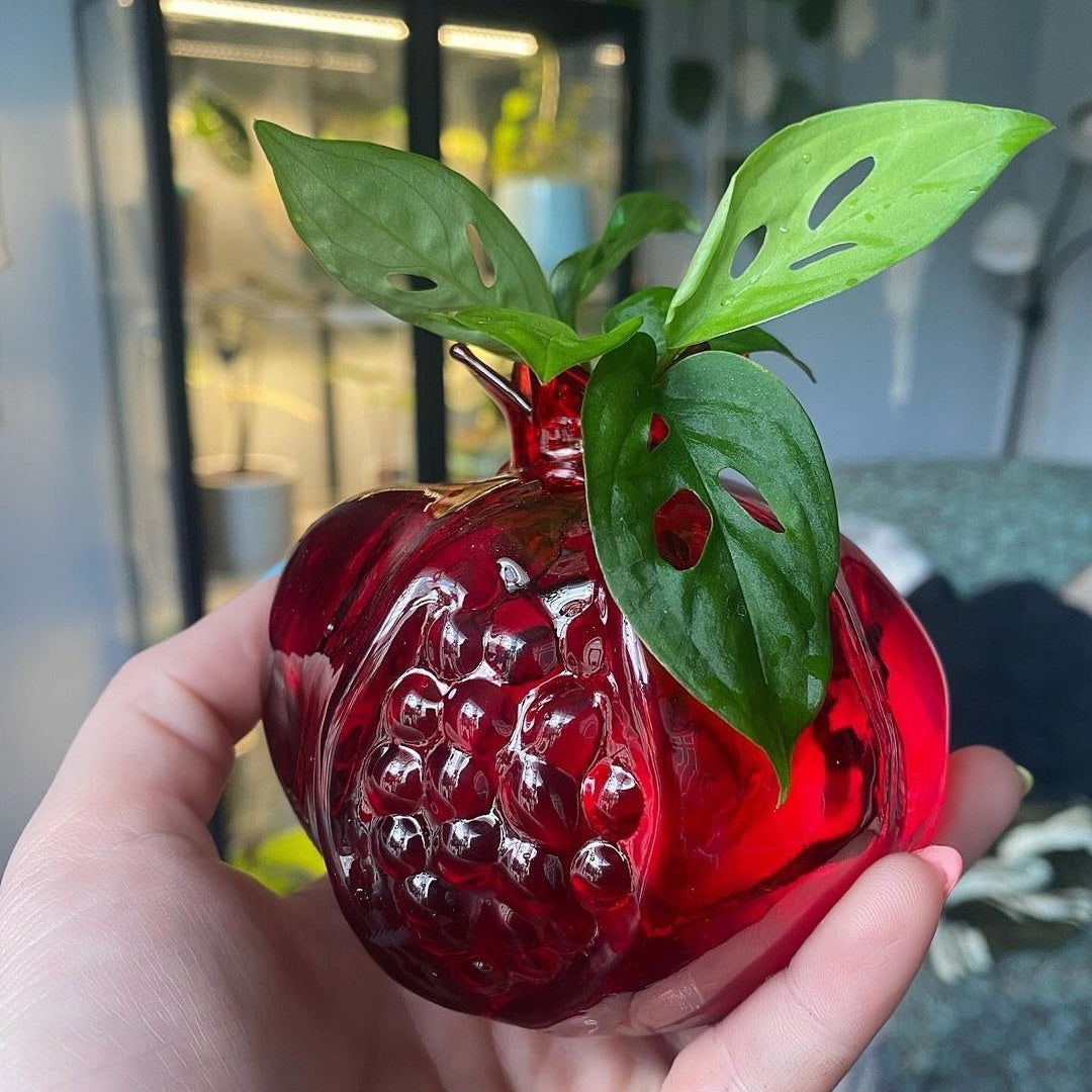 Pomegranate glass vase