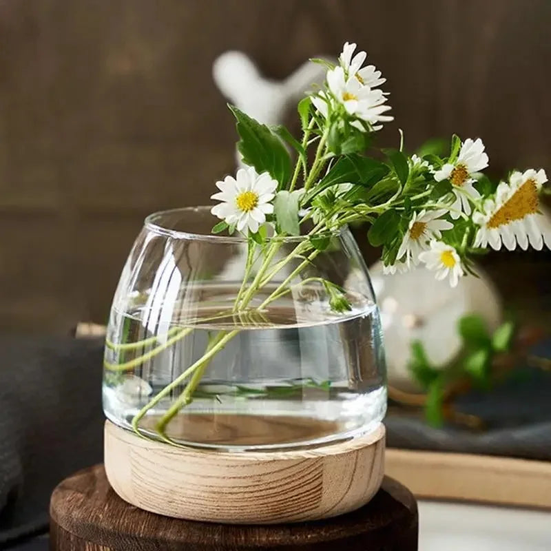 Propagation Vase With Wooden Base