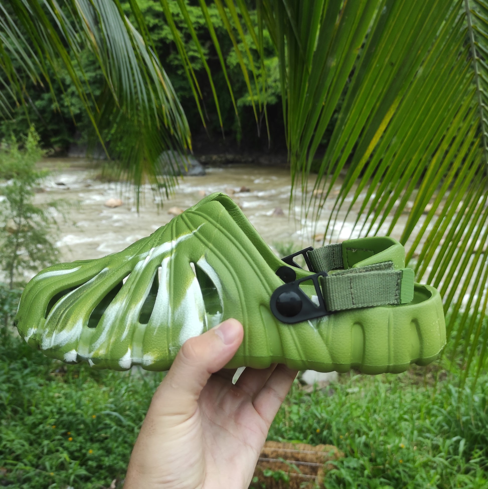 monstera sandals Variegated Monstera Shoes – Happyplanthome