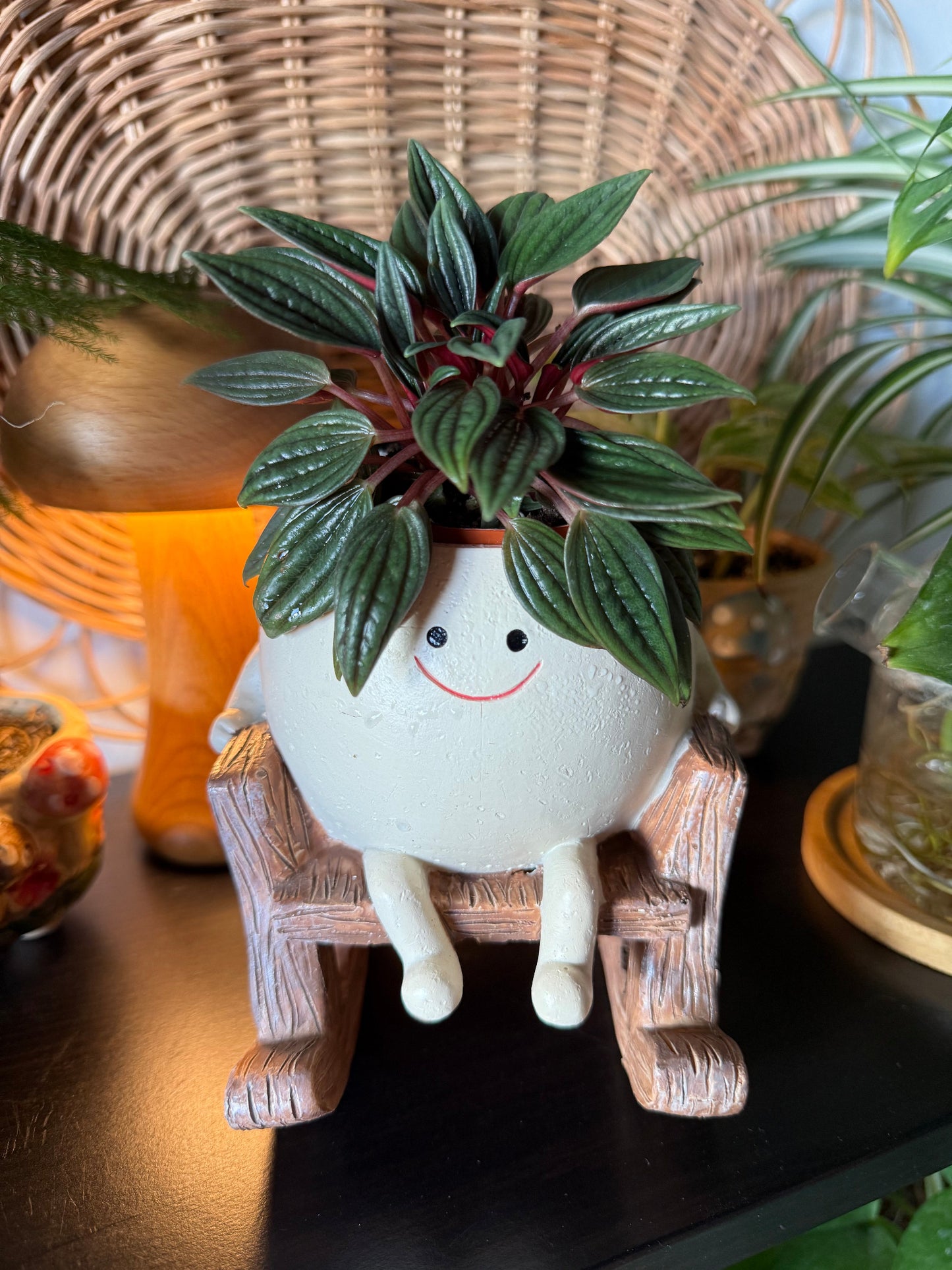 Rocking Chair Smiling Pot