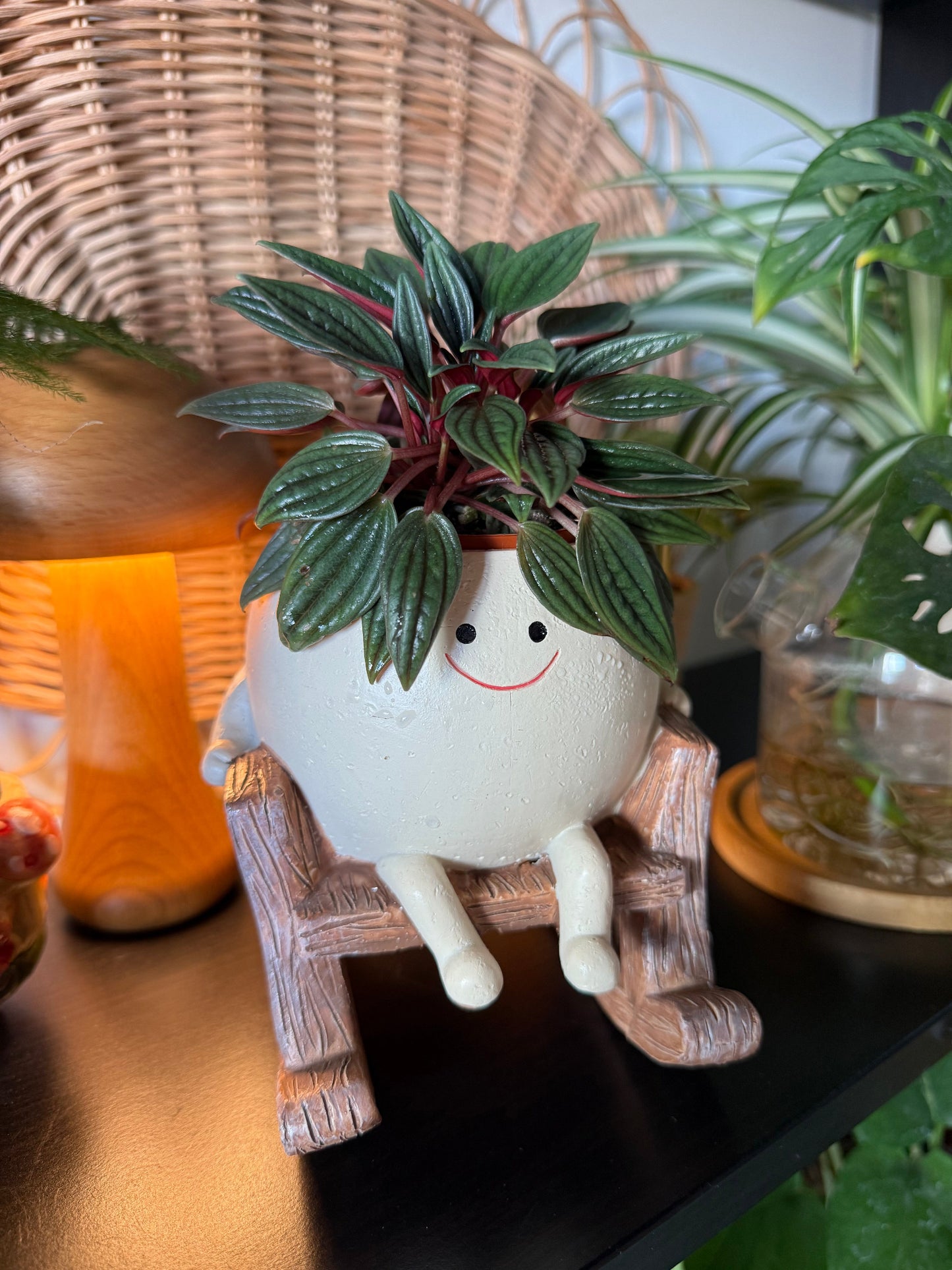 Rocking Chair Smiling Pot