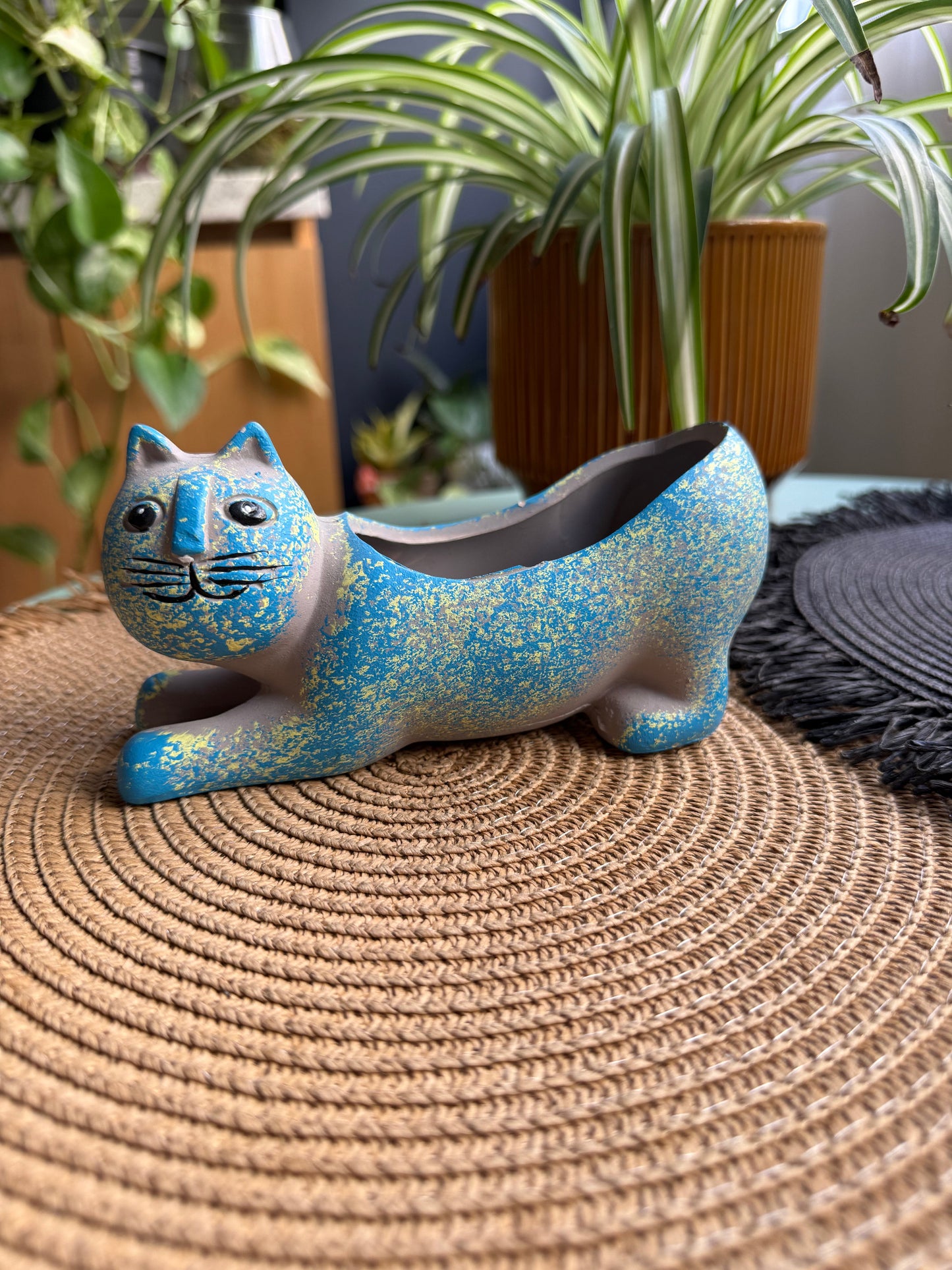 Blue Kitty Ceramic Pots