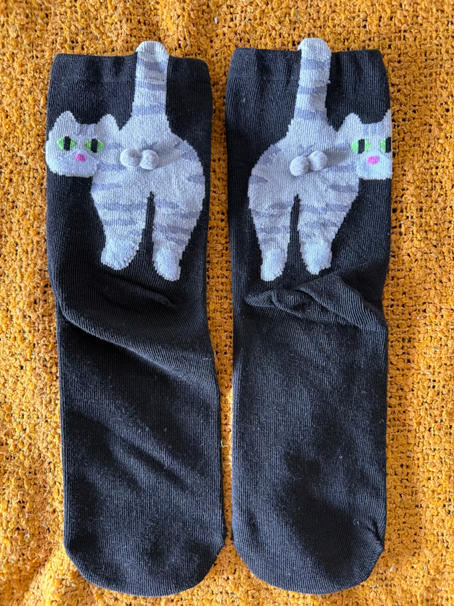 3D Pom-Pom Kitty Socks (2 Pairs)🐱