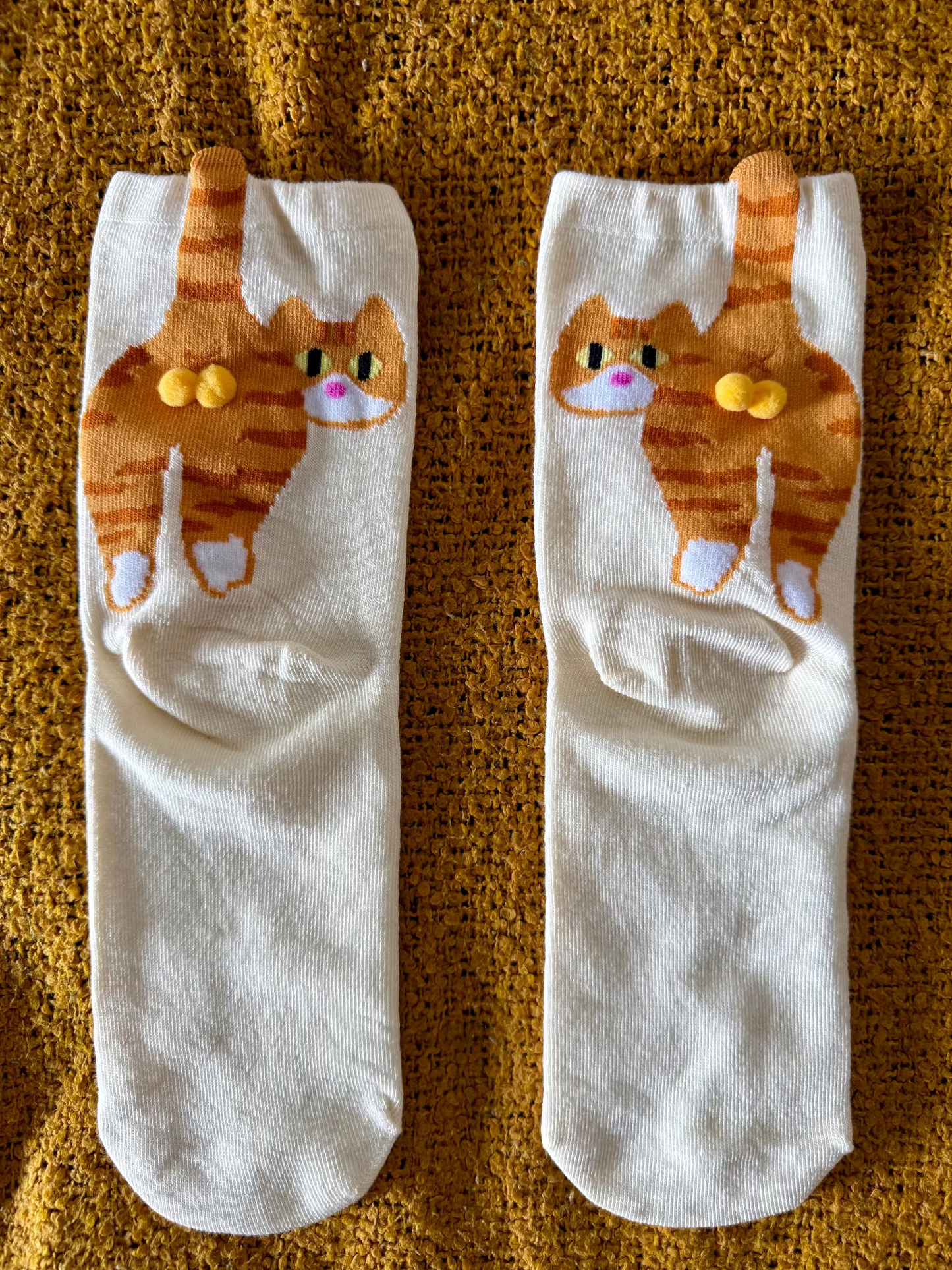 3D Pom-Pom Kitty Socks (2 Pairs)🐱