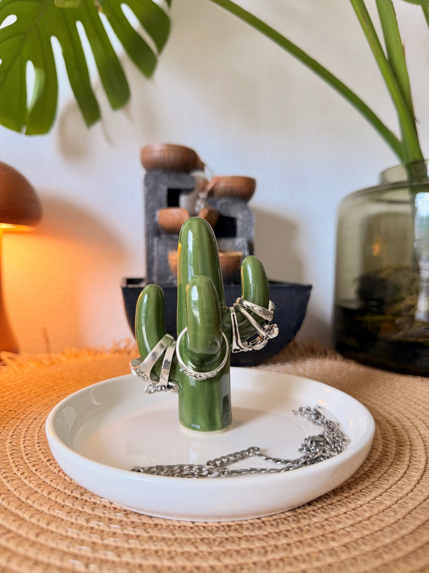 Ceramic Cactus & Aloe Vera Ring Holders