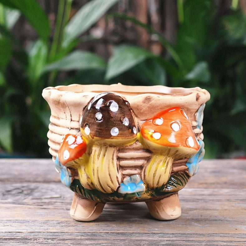 Mushroom Ceramic Succulent Planter